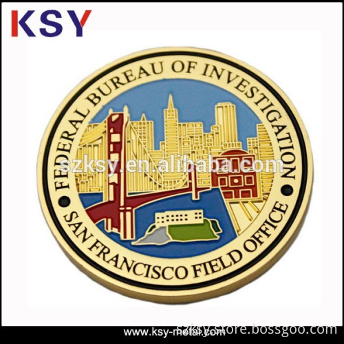Cheap 3D custom gold sliver metal coin